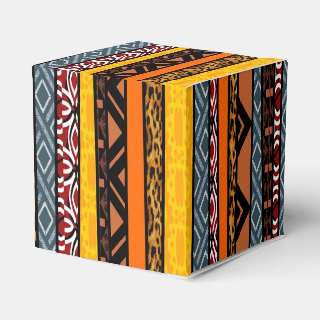 African Patern Mix Favour Box (Back Side)