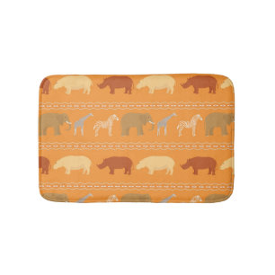 African pattern bath mat