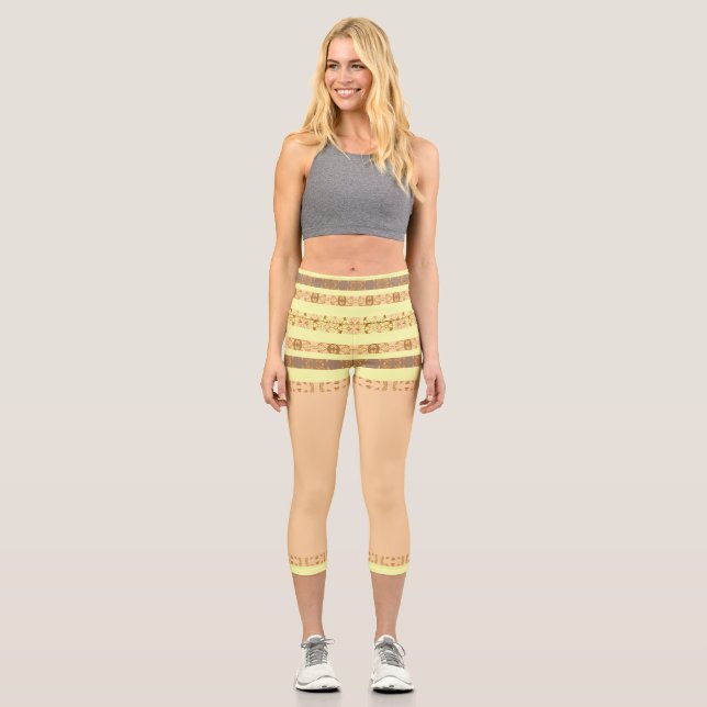 African pattern capri leggings (Front)