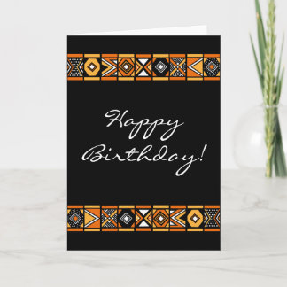 African pattern card