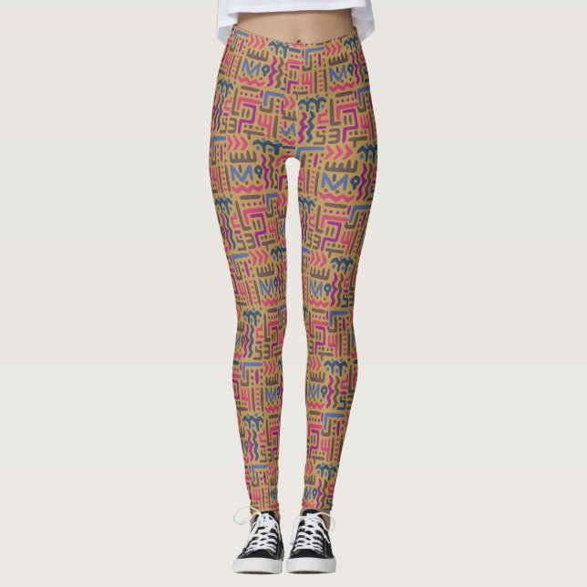 African Pattern Leggings (Front)