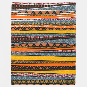 African Pattern Mix Fleece Blanket