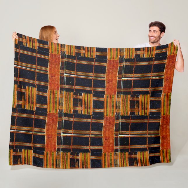 African Pattern Print  Fleece Blanket (In Situ)