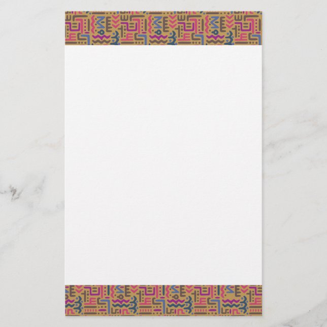 African Pattern Stationery (Front)