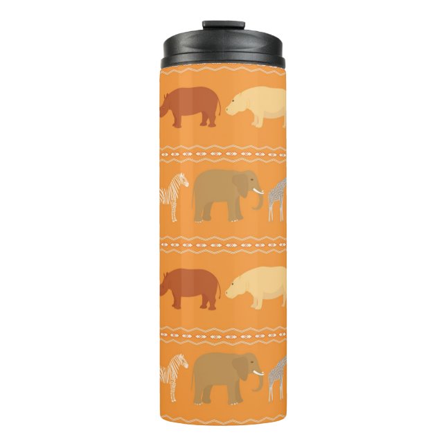 African pattern thermal tumbler (Front)