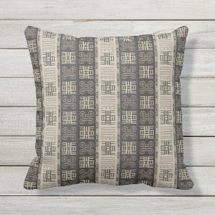 african pattern with Adinkra simbols Cushion
