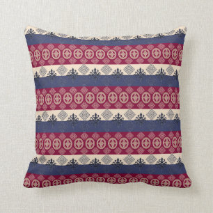 african  pattern with Adinkra simbols Cushion