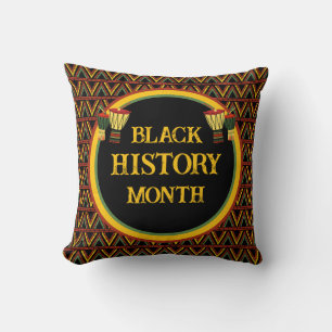 African Patterns Black History Month Celebration  Cushion