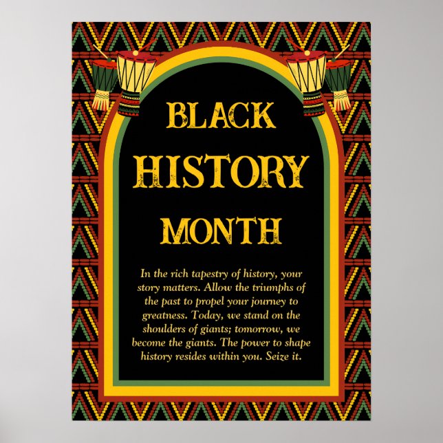 African Patterns Black History Month Celebration  Poster (Front)