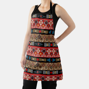 African patterns, oriental pattern throw pillow apron
