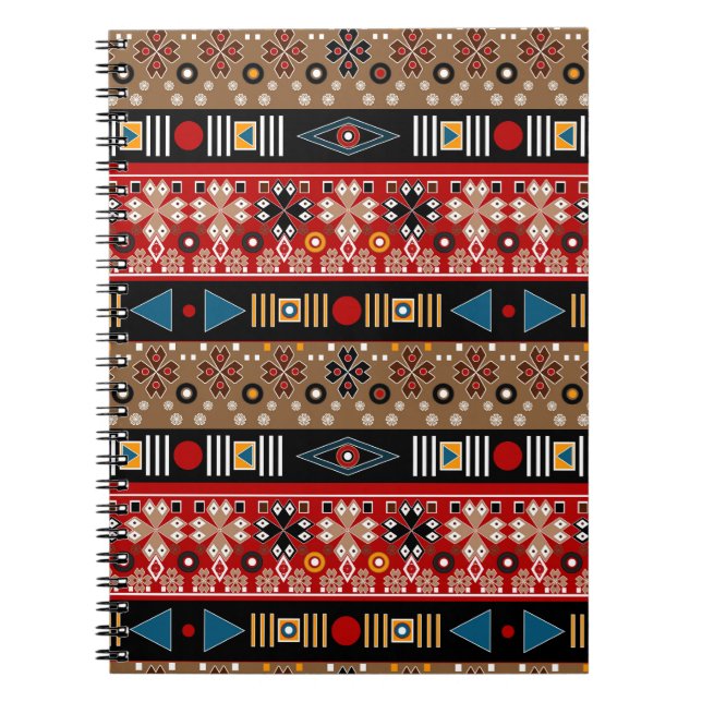 African patterns, oriental pattern throw pillow notebook (Front)