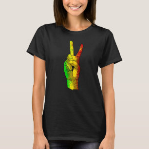 African Peace Sign Black History Month Cool BLM Me T-Shirt