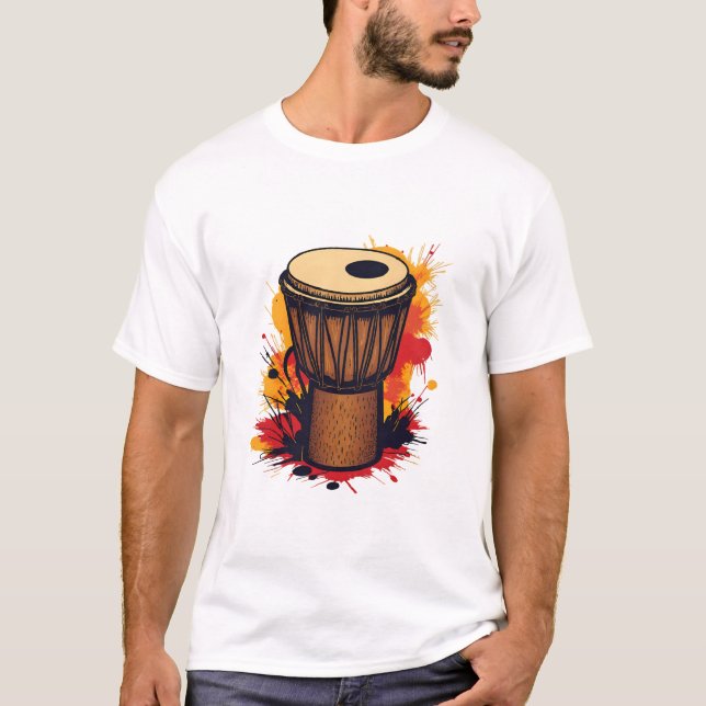 African Percussion Art T-Shirt (Front)