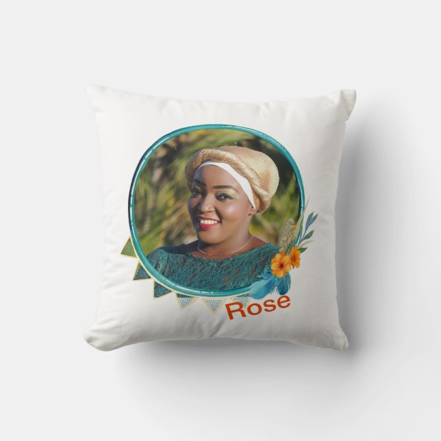 African Photo Throw Pillow (Front)