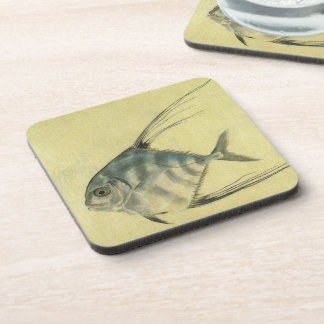 African Pompano Fish, Vintage Threadfin Trevally Coaster