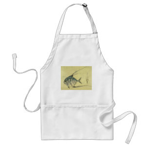 African Pompano Fish, Vintage Threadfin Trevally Standard Apron