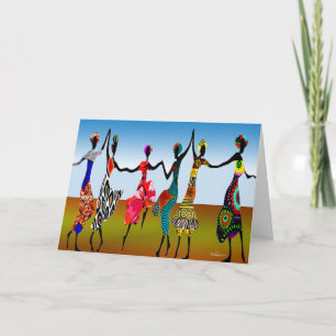 African Praise Dance Card
