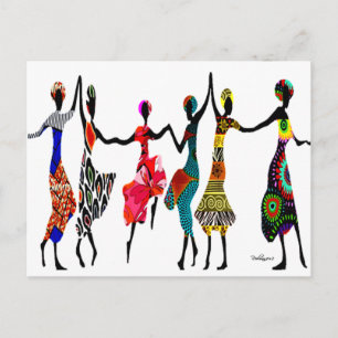 African Praise Dance Postcard
