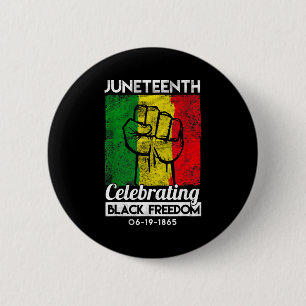 African pride black history month juneteenth 6 cm round badge