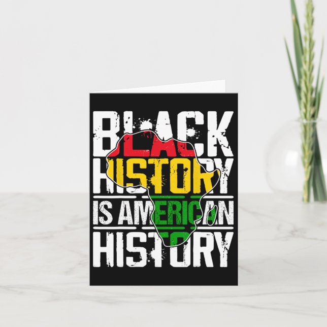 African Pride Juneteenth Black History Month 1  Card (Front)