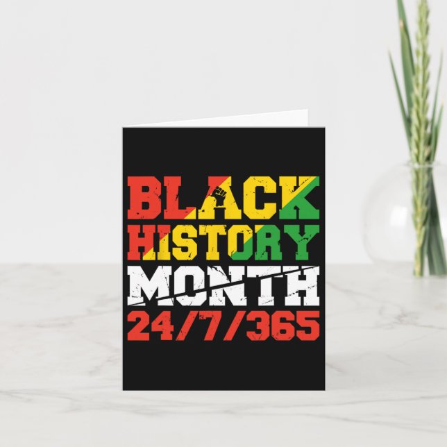 African Pride Juneteenth Black History Month 2  Card (Front)