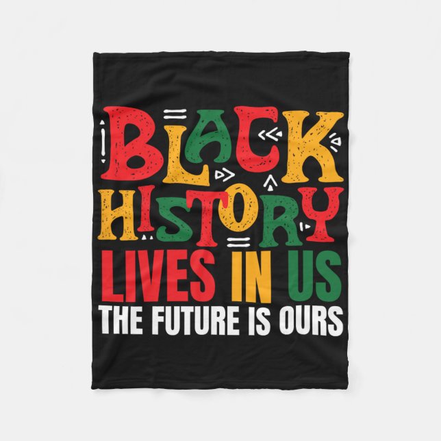 African Pride Juneteenth Black History Month _3  Fleece Blanket (Front)