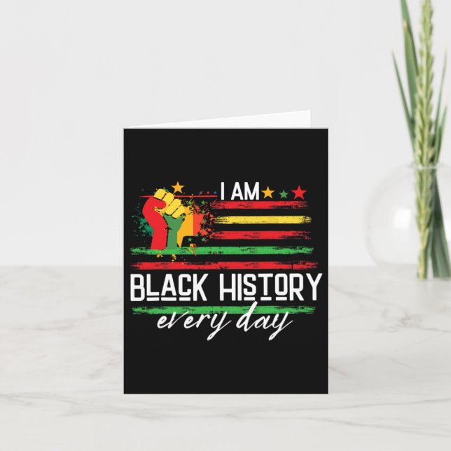 African Pride Juneteenth Black History Month  Card (Front)