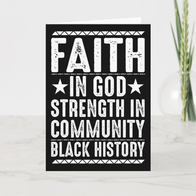African Pride Juneteenth Black History Month  Card (Front)