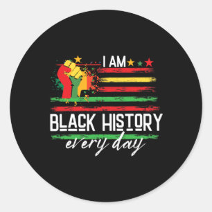 African Pride Juneteenth Black History Month  Classic Round Sticker