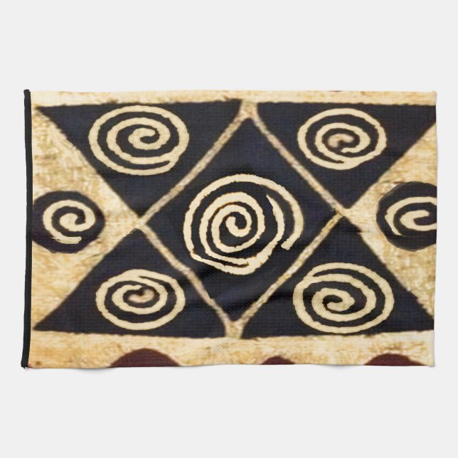 African Primordial Decor Tea Towel (Horizontal)