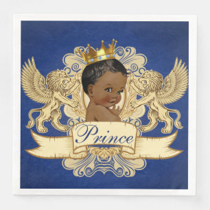 African Prince Royal Baby Shower Dinner Napkin