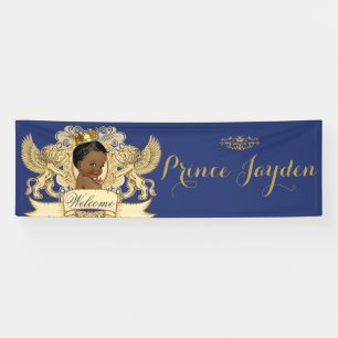 African Prince Royal Blue Gold Elegant Banner