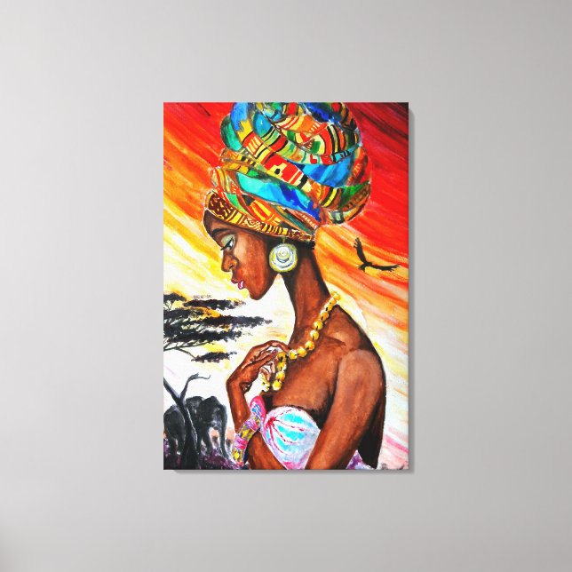 African Princess Canvas Print (Front)