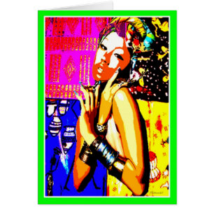 African Princess Greeting Card • Modern Afrocentri