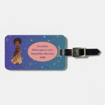 African princess luggage tag