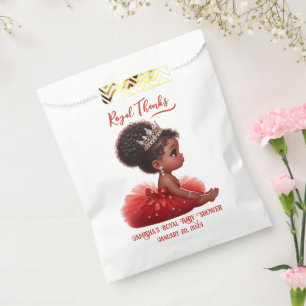 African Princess Royal Baby Shower Elegant Red Favour Bags