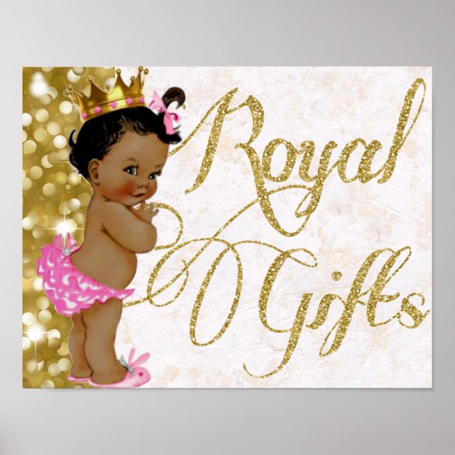 African Princess Royal Gifts|Baby Shower|Birthday Poster (Front)