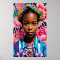 African princess wearing a blouse