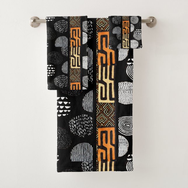 African Print Bath Towel Set (Insitu)