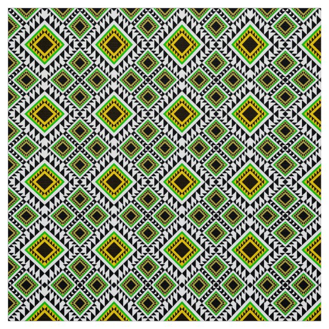 African print geometric pattern fabric (Swatch)