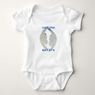 African Print Hakuna Matata Design Baby Bodysuit