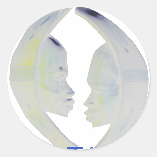 African Print Hakuna Matata Design Classic Round Sticker (Front)