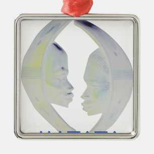 African Print Hakuna Matata Design Metal Tree Decoration