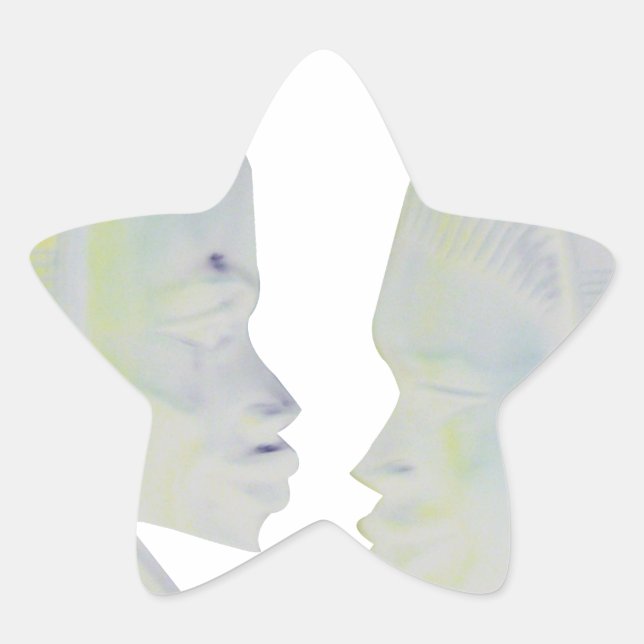 African Print Hakuna Matata Design Star Sticker (Front)