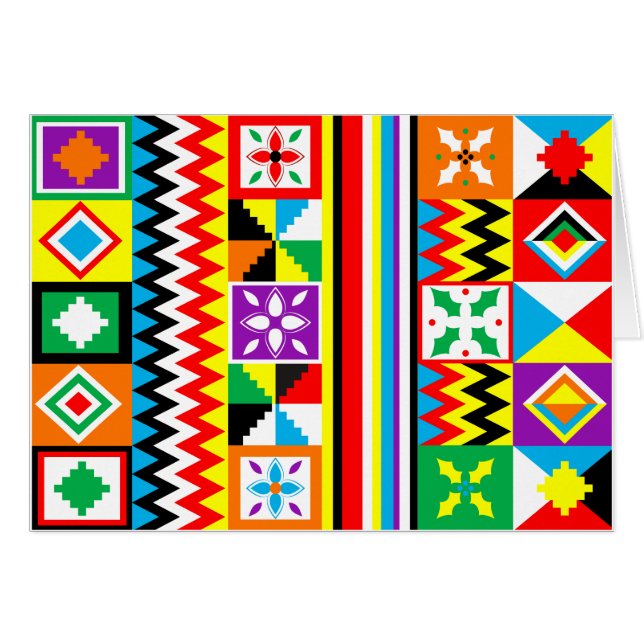 African Print Kente Cloth Tribal Pattern (Front Horizontal)