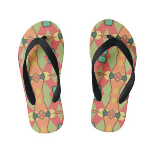 african print kids flip flops
