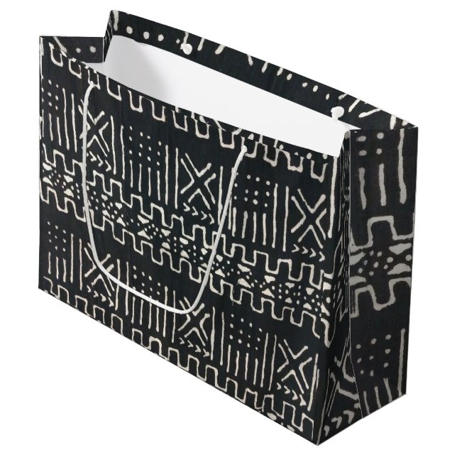 African Print Large Gift Bag (Front Angled)