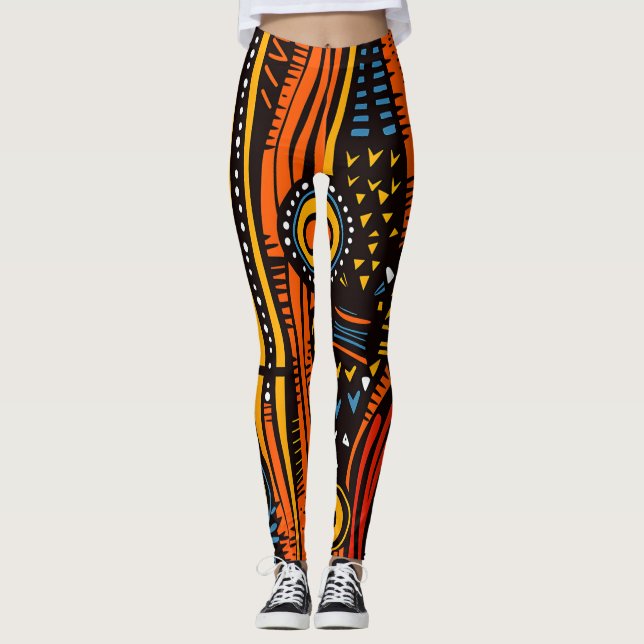 African Print  Leggings (Front)