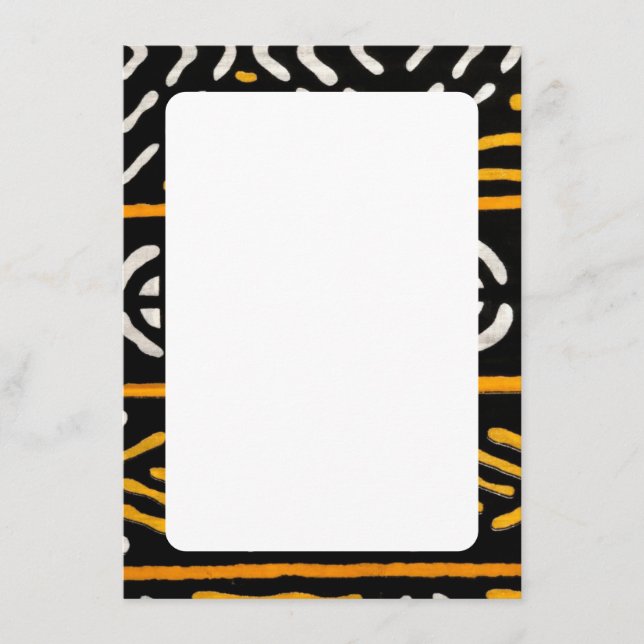African Print Menu Card (Front)