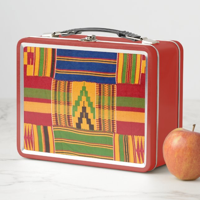 African Print Metal Lunch Box (In Situ)